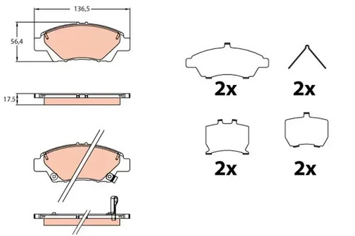 Brake pads gdb3643 - brake,