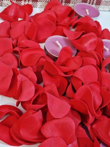 Rose petals candle - rose, 100x
