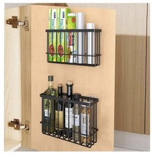 2 Pieces Kitchen Cabinet Door Storage Box, Self-Adhesive Storage Box, Wall Mount