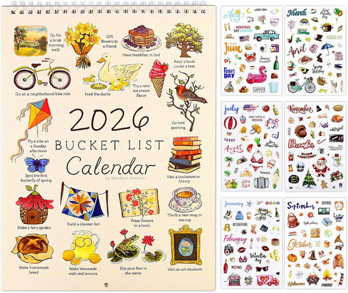 2026 bucket list calendar - 2026,