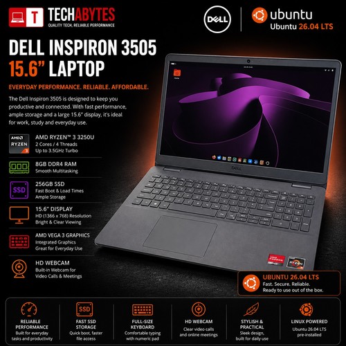 Dell inspiron 3505 - inspiron, 15.6"