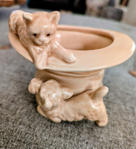 Vintage sylvac beige cat - beige,