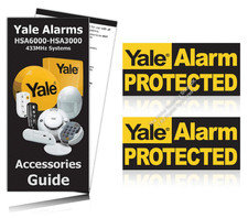 Yale Alarm Window Warning Stickers PACK OF 2 OFFICIAL ALARM STICKERS / RRP £4.99