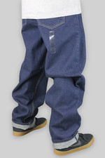 360 Threesixty JA17 5 Pocket Loose Baggy Fit Skate Jeans Dark Indigo Denim 90's