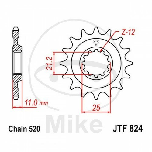 Sprocket z16 520 726 - 520, for
