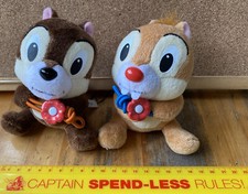 SUPER-CUTE CHIP & DALE CURTAIN TIE-BACKS Plush Toy Figure DISNEY JAPAN ONLY SET!