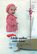 ~ Pull-Out Baby Knitting Pattern For Sailor Collar Jacket & Beret  ~ 3 ~ 24mths