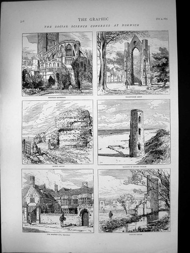 Old 1873 norwich cathedral - 1873,