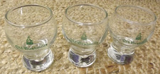  Old Bushmills Irish Whiskey Set Of 3 Tot Glasses ( Rare )