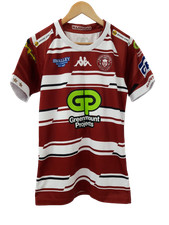 KAPPA Men's UK S Red/White Sportswear Wigan Warriors Rugby Home Shirt Pre Loved