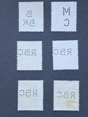 Stamps perfins bbk - gb,