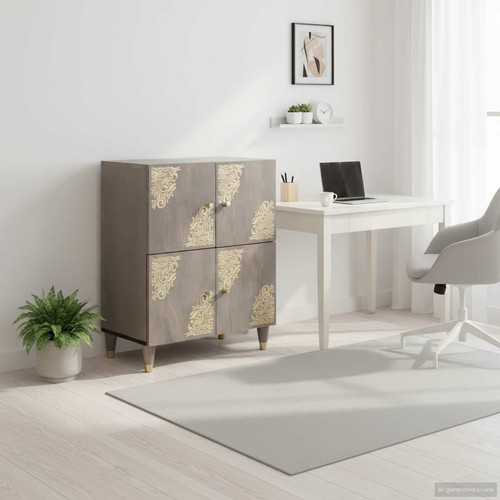 Sideboard grey solid mango - grey,
