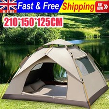 2-3 Man Automatic Instant Double Layer Pop Up Camping Tent Waterproof Outdoor UK