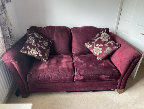 Purple seater fabric sofa - purple,