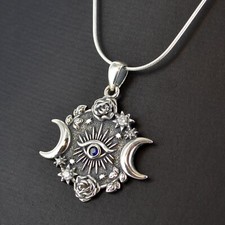 Evil Eye & Moon 925 Sterling
