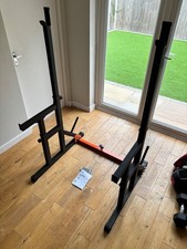 Mirafit Adjustable Squat rack with Dip Rods and Multi-Position Safety Bar