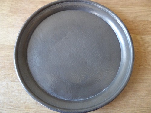 Pewter tray hand beaten - tray, made