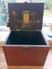 Fab Vintage Dagenite Accumulator Wooden Motor Car Battery Box Automobile