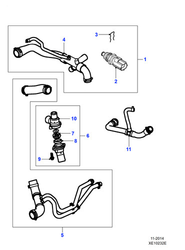 Jaguar radiator top hose - radiator, xj