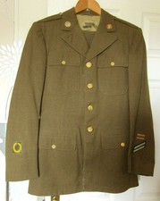 RARE WW2 US ARMY ENLISTED MAN’S SERVICE DRESS JACKET & TROUSERS
