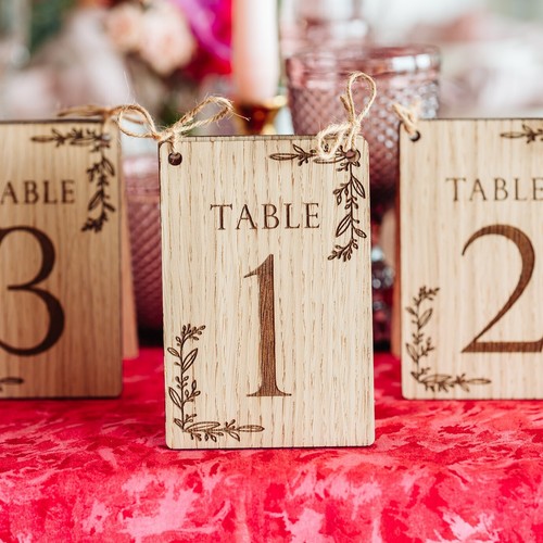 Wooden wedding table numbers - numbers, |