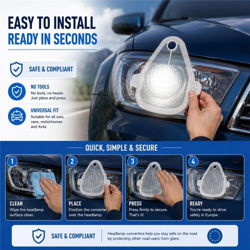 Headlamp beam deflectors - headlamp,