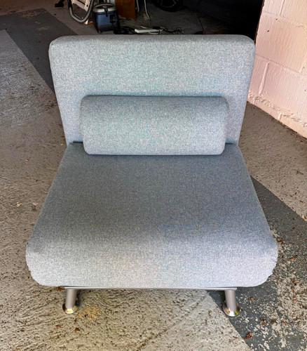 Grey fabric futon chair bed - grey,