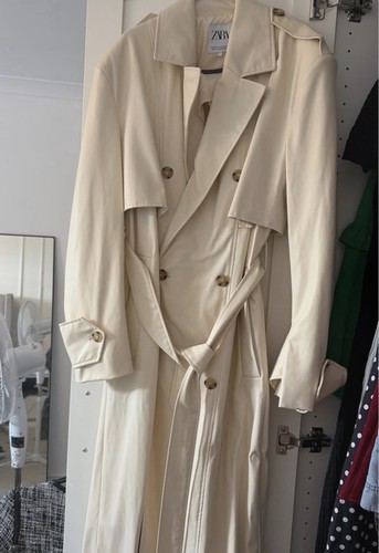 Zara beige faux leather - zara, long