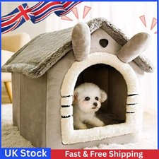 Pet Cat Kitten Dog Beds Igloo Fleece Bed Pyramid Cozy Washable Warm House Cave
