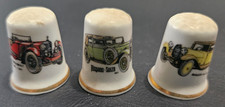 Ceramic Thimbles Vintage cars Collectors Job Lot Bundle X 3