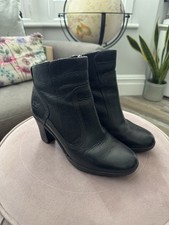 Timberland Ion-Mask Black Textured Leather Ankle Boots Uk 5 Eu 38 VGC