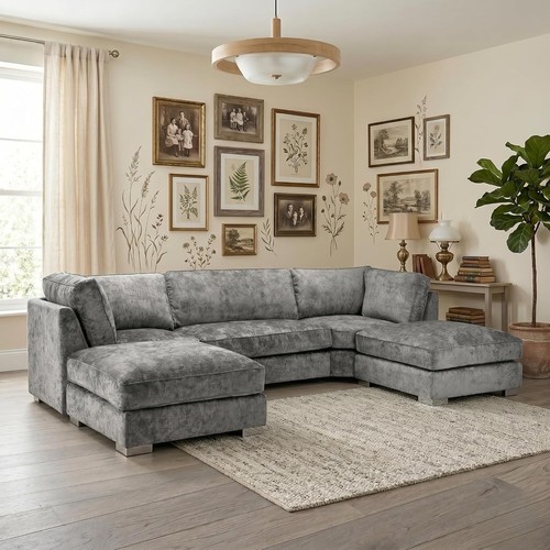 Bishop shape sofa - u,