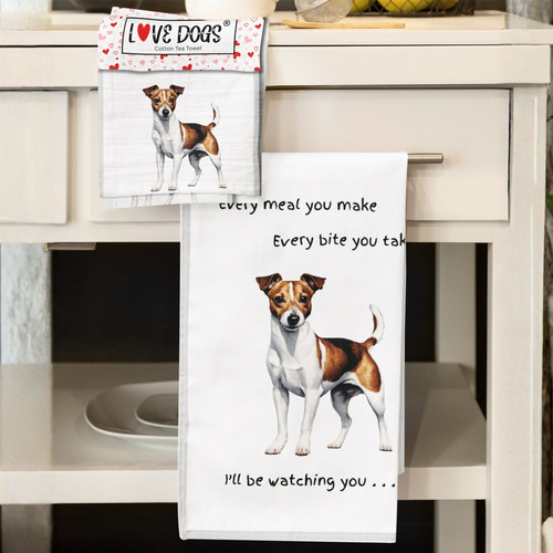 Jack russell tea towel - russell,