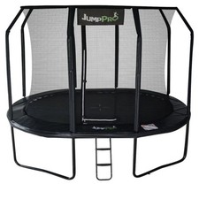 JumpPRO Xcel 10x7ft Oval Trampoline – Premium Rust-Resistant Frame, Ladder & Net