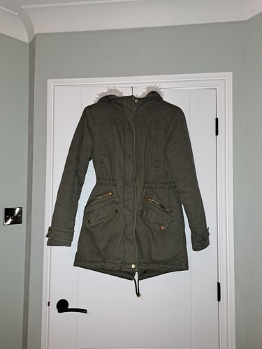 New look khaki parka - new, size