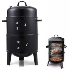 OUTDOOR BARBECUE SMOKER CHARCOAL BBQ GRILL GARDEN COOKER PATIO DRUM OVEN STOVE