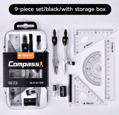 9pcs student geometry - 9pcs,