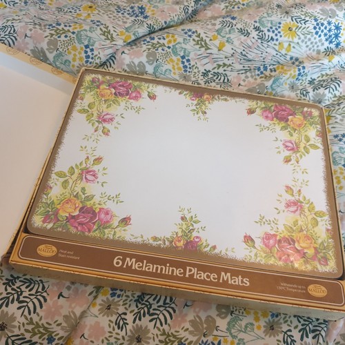 Vtg 70s 80s melamine placemats - 80s,