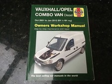VAUXHALL/OPEL COMBO VAN Diesel Models 01 to 2012 SERVICE REPAIR MANUAL BY HAYNES