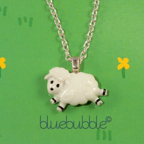 Funky silly sheep necklace - funky,