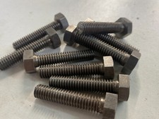 Whitworth Hex Set Screws BSW Hexagonal Head Bolt Steel Self Colour Vintage NOS