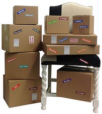 Moving Home Coloured Stickers