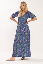 M&Co Petite Womens Floral Maxi Dress