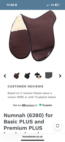 Brand new sheepskin numnah - new,