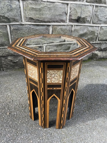 Antique inlaid moorish side - antique,