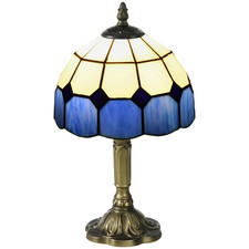 HOMCOM Antique Blue Table Lamp
