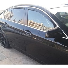 For BMW 5 Series F10 2010-2017 4 Door Saloon Wind Deflectors 4pc Tinted + Clips