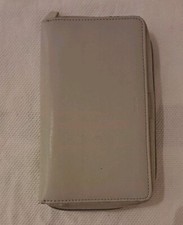 Filofax Compact Zip Saffiano Organiser. Used With Wear. Light grey. No Binder. 