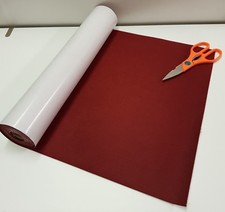 1/2 Metre x 450mm wide roll of WINE RED STICKY BACK  SELF ADHESIVE FELT / BAIZE 