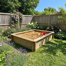 Wooden Sandpit - 2m x 1.5m –
